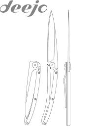 Deejo Sketch 2010 Ultra Light Stainless Steel Pocket Knife Deejo Couteaux Pliants Fabrication Couteau