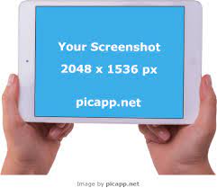 This Image Shows A Man Holding His White Ipad With Both Hands In A Landscape Position It Has A Transparent Background So You Can Ipad Image Free Ipad Image