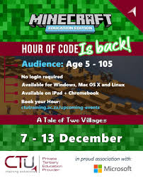 Education edition is now available for chromebooks via the google play store. Hour Of Code Minecraft Education Ctu Auckland Park Facebook
