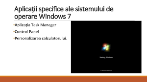 • asigura gestionarea resurselor unui sistem de calcul • realizeaza o interfata intre utilizator si • cel mai utilizat sistem de operare la ora actuala • locul ii windows xp • locul iii windows vista. 5 Elemente De Interfa Ale Unui Sistem De