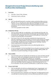 Muster eines kooperationsvertrages sie können die wirtschaftsrechtlichen muster von unserer seite kostenlos verwenden und auf ihre bedürfnisse anpassen. Kooperationsvertrag Veranstaltung Von Kulturellen Anlassen Muster Zum Download