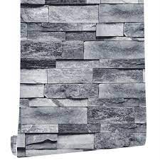 Afraid of wallpaper for the work it usually entails? Light Gray Brick Self Adhesive Stone Peel And Stick Wallpaper Brick Faux Textured Wallpapers Stone Bathroom Ground Wallpapers Wallpapers Aliexpress