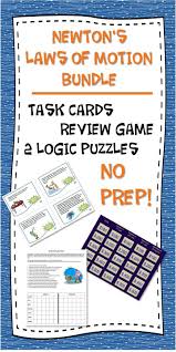 Full Color Task Cards Jeopardy Review Game 2 Logic Puzzles Covers Inerti High School Science Middle School Science Resources Teaching Middle School Science