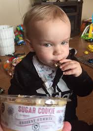 One-year-old ate chocolate hummus thinking it was pudding