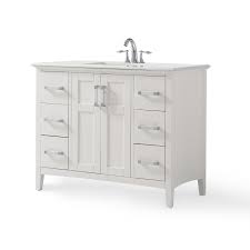 Grove 42 white bathroom vanity is an excellent choice to add charm to your bathroom and powder room projects. Brooklyn Max Wilshire 42 Inch Contemporary Bath Vanity In Soft White With Bombay White Engineered Quartz Marble Top Walmart Com Walmart Com