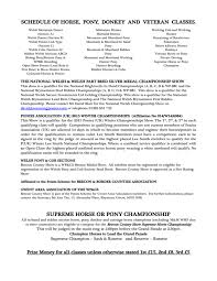 Horse Section Results