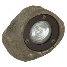 Moonrays Low Voltage 20 Watt Poly Resin Outdoor Landscape Rock Spot Light 95828 The Home Depot