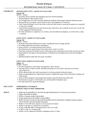 Post on job boards for free. Executive Assistant Manager Resume Samples Velvet Jobs
