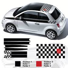 Free shipping for many products! Fiat 500 F1 Limited Edition Roof And Stripes Stickers Set
