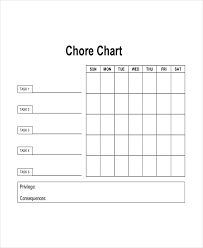 15 Printable Chore Chart Free Pdf Documents Download