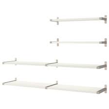 Bergshult Granhult Wandplankencombinatie Wit Vernikkeld 160x30 Cm Ikea Wall Shelves Shelves White Wall Shelves