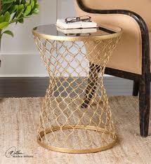 Uttermost 24422 Naeva Gold End Table In 2020 Gold End Table End Tables Side Table