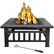 It is possible to have a fire pit that's stylish and performs efficiently on your patio or in your backyard. Outdoor Fire Pit 32 Inch Bonfire Wood Burning Firepit Square Fire Table Patio Cooler Grill Firepits W Mesh Spark Screen Cover Log Grate Poker For Camping Picnic Patio Backyard Walmart Com Walmart Com