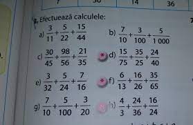 Adunarea si scaderea fractiilor ordinare care au acelasi numitor. 3 EfectuazÄ Calculele Va Rog AjutaÈimÄ Urgent Brainly Ro