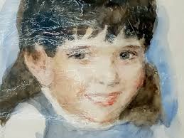 H D BECKER American Artist 1914-1995 SIGNED Original Sweet Boy Portrait  Watercolor Painting 1991 Impressionism Rare Howard Daniel Becker