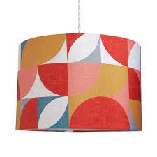 Kim rattan pendant light wicker eclectic boho mid century. Buy Habitat Mid Century Printed Shade Multicolour Lamp Shades Argos