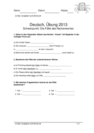 Unsere proben, übungsblätter und übungen für die grundschule 3. Klassenarbeiten Und Ubungsblatter Deutsch Grundschule Klasse 4 Kostenlos Zum Ausdrucken