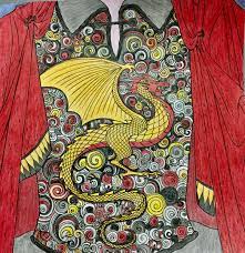 Colored By Pat Gordon Royal Wyvern Of Havilland Dynasty Throne Of Glass Throne Of Glass Series Coloring Books
