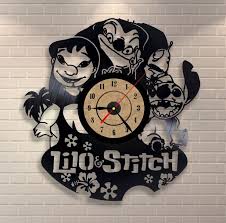 Lilo And Stitch Vinyl Record Clock Vinyle Lilo Et Stitch Et Disney