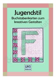 Buchstabenbilder Jugendstilschrift Zum Ausmalen Unterrichtsmaterial Im Fach Kunst Buchstabenbilder Kunstunterricht Ausmalen