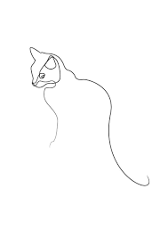 Mini Q My Very First Oneline Cat Minimalist Cat Tattoo Line Art Drawings Cat Tattoo
