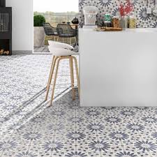 Choose from wood effect designs for an interesting twist on the natural look, trendy hexagons, or fabulous mosaics! Blue Floral Tile Designs Nostalgic Vintage Floor Tiles From Direct Tile Warehouse