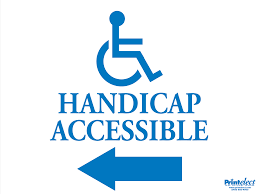 Handicap Accessible Sign (with Arrow & Access Symbol) | Printelect