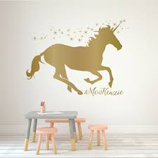 Fill your bath, or spa with various images of horse. Unicorn Wall Decor Personalized Vinyl Decal For Girls Themed Bedroom