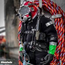 A diving suit is a garment or device designed to protect a diver from the underwater environment.a diving suit may also incorporate a breathing gas supply (i.e. Evolution 8 Hotwater Suit Hot Water Saturation Diving Suit Northern Diver