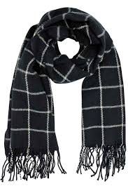 Black And White Checkered Scarf Checkered Cashmere Feel Unisex Winter Scarf Black And White Scarf Checkered Scarf White Shawl