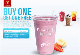 You need some frozen sliced strawberries, bananas, and some ice. Mcdonalds Smoothie Recipe