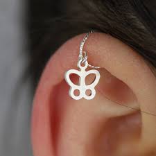 Butterfly Cartilage Earring Endless Hoop Cartilage Earrings Silver Tragus Helix Earring Lobe Ear Piercing 18g 20g 24g Gift For Her In 2020 Cartilage Earrings Cartilage Earrings Hoop Helix Earrings