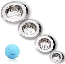 This sink is available with a copper strainer for the people who do not have garbage disposal: Buy Drain Hair Catcher 4 Pack Shower Drain Cover For Bathtub Kitchen Sink Strainer Stainless Steel Bathroom Sink Drain Stopper With Different Sizes From 2 1 To 4 5 Online In Taiwan B081h55qlm