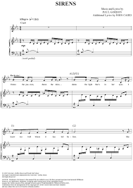 Sirens Sheet Music Digital Sheet Music Jane Eyre