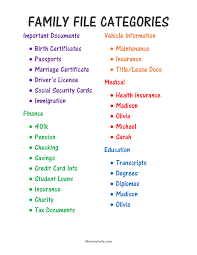 Family File Organization Mommy Suite Paper Organization Organizing Paperwork Documents Organization
