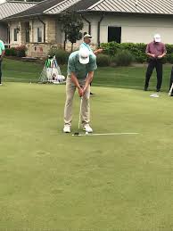 Mackenzie hughes tees off on no. Mackenzie Hughes Long Time Player On The Putting Stick Practicing This Week At The Houston Open Golf Training Aid Golf Training Soccer Field