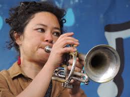 Shaye with Wit's End Brass Band in Kingston, New York in 2016.