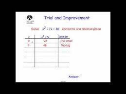 The corbettmaths video tutorial on solving equations. Trial And Improvement Corbettmaths Youtube