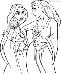 Download Rapunzel And Gothel Coloring Page Coloringall