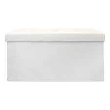 Coffre Banc Pliable 76 5 X 37 5 X H 37 5 Cm Beige Meubles De Salon La Foir Fouille