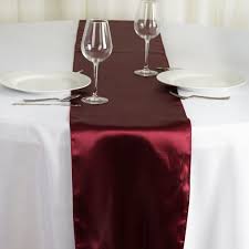 12 X108 Burgundy Satin Table Runner Table Runners Wedding Elegant Table Decorations Burgundy Table Runner