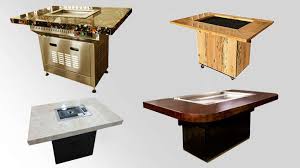Cookeryaki sales of teppanyaki hibachi grill tables, designed for families, at reasonable prices, including electric or gas heating, for swimming pools, pergola, greenhouse, or home kitchen. Teppanyaki Hibachi Grill Table Smokeless Japanese Cookeryaki