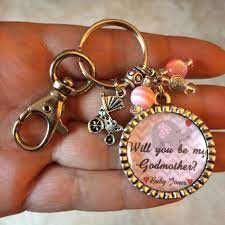 Godmother Keychain Key Chain Will You Be My Godmother Baby Girl Personalized Gift Baby Shower Godmoth Baby Girl Elephant Godmother Gifts Baby Shower Etsy