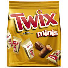 Twix Caramel Minis Size Chocolate Cookie Bar Candy In 2021 Twix Chocolate Cookie Bars Cookie Bars