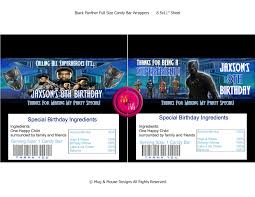 Candy bar wrappers make great party favors for. Editable Black Panther Movie Candy Bar Wrappers Printable Superhero P Mugandmousedesigns