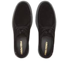 Fred Perry Men's Dawson Low Suede Shoe Black