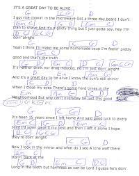 Great Day To Be Alive Travis Triss Guitar Chord Chart Page 1 Of 2 Guitar Chord Chart Guitar Chords For Songs Country Music Songs