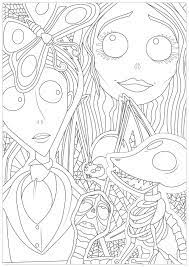 She follows the white rabbit into wonderland. Tim Burton Coloring Pages Coloring Home