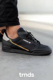 Black And Neon Orange Adidas Shoes Adidas Continental 80 Core Black Orange Green For Men In 2020 Sneakers Men Sneaker Collection Sneakers