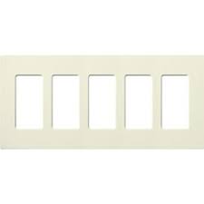Expensive but it matches my screwless lutron wall plate. Lutron Sc 5 Bi Wallplate 5 Gang Biscuit Gexpro